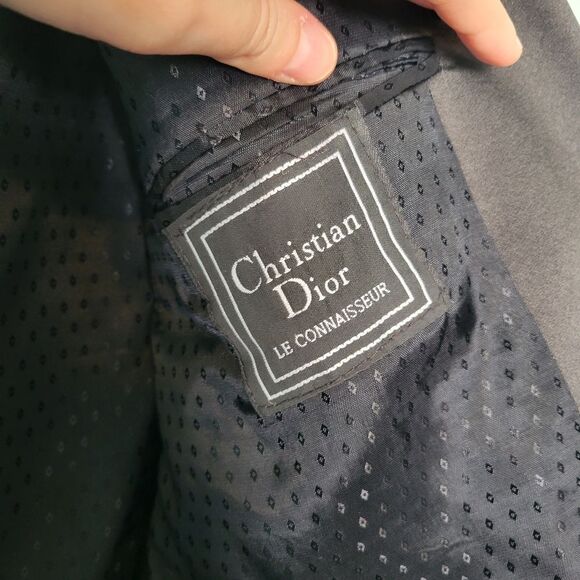 Christian Dior Le Connaisseur Black Tuxedo Jacket Button Front Satin Lapel - Picture 6 of 7